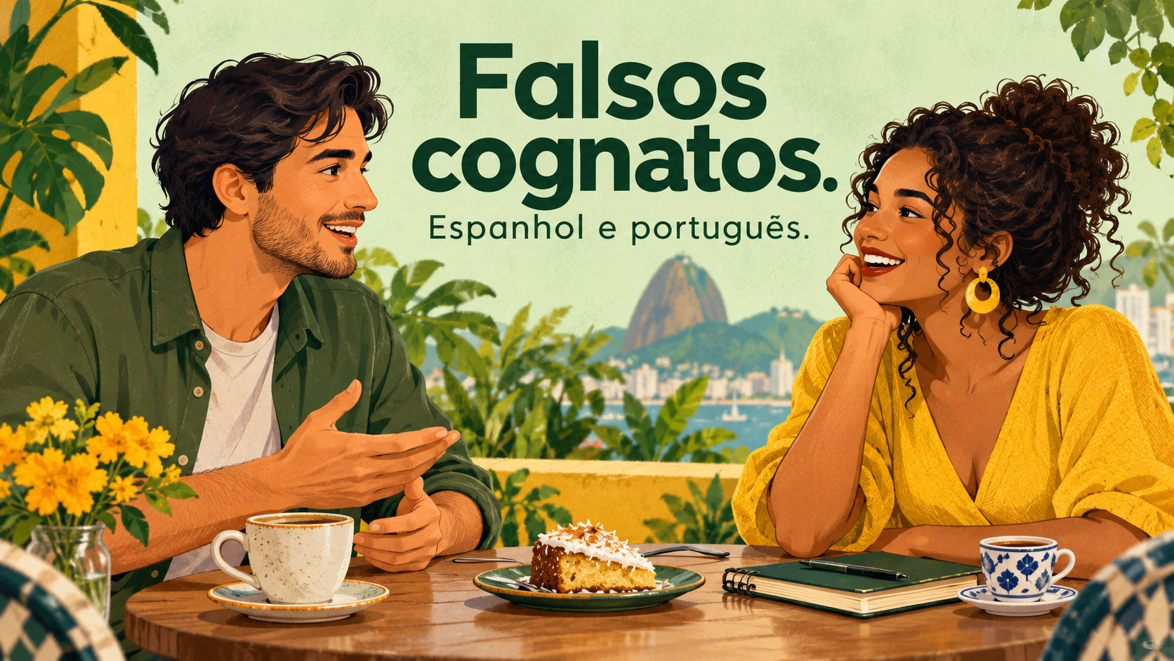 Capa: Falsos cognatos entre espanhol e português: aprenda conversando