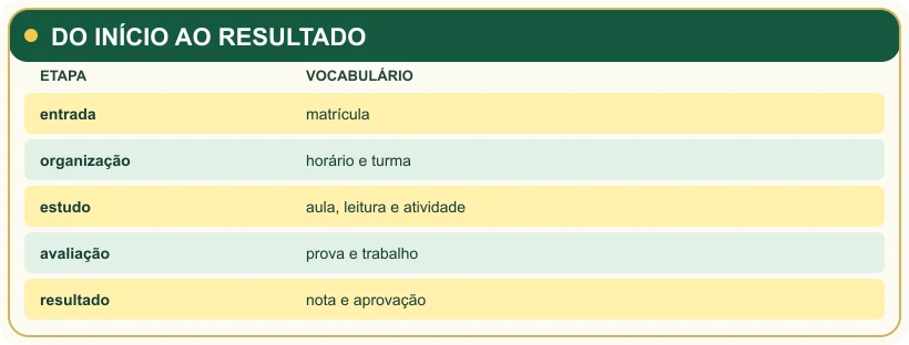 Quadro final de síntese e memorização.