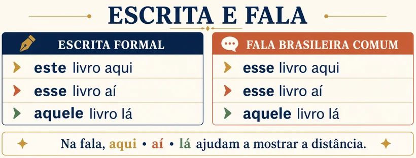Comparação entre a escrita formal e a fala brasileira comum